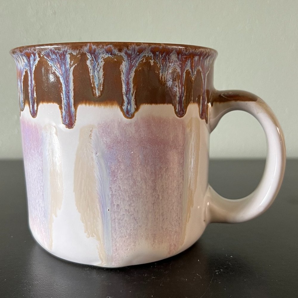 Cancun Mexico Souvenir Mug with Iridescent Drip Glaze - Picture 4 of 9